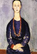 Amedeo Modigliani Woman with Red Necklace Sweden oil painting reproduction